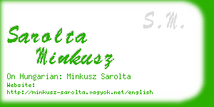 sarolta minkusz business card